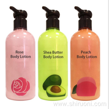 Factory supply wholesale best whitening rose shea butter peach body cream lotion